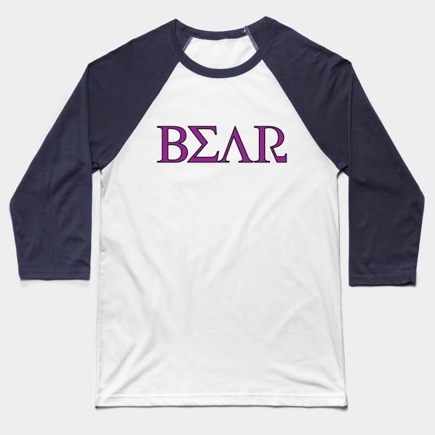 Bear Fraternity/ Sorority Baseball T-Shirt by bobbuel